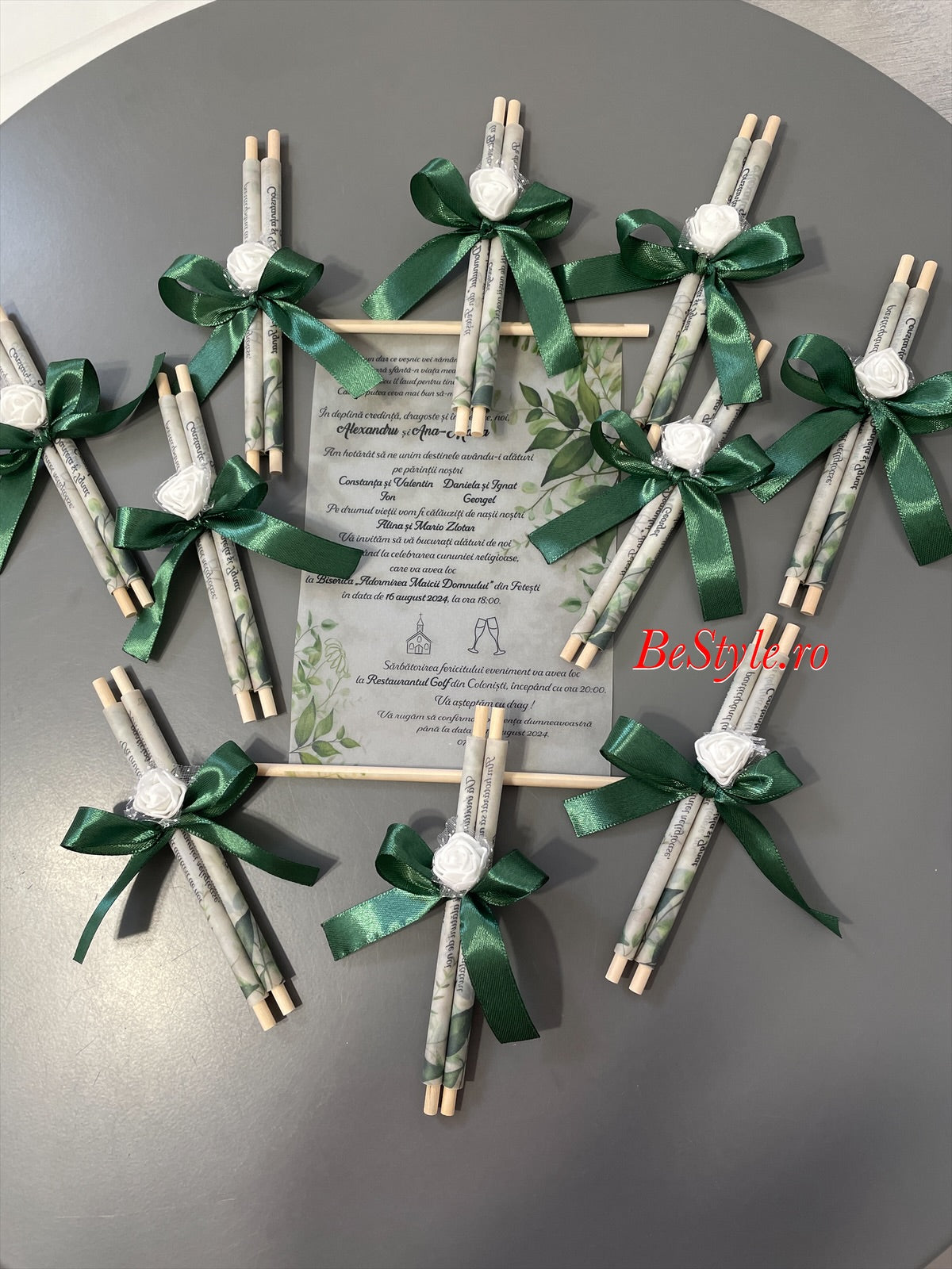 Invitatie nunta BSIN003 cu trandafir