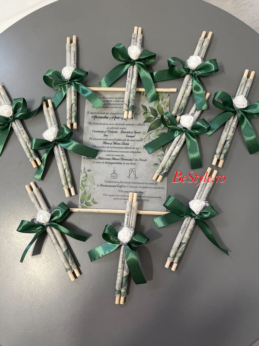 Invitatie nunta BSIN003 cu trandafir