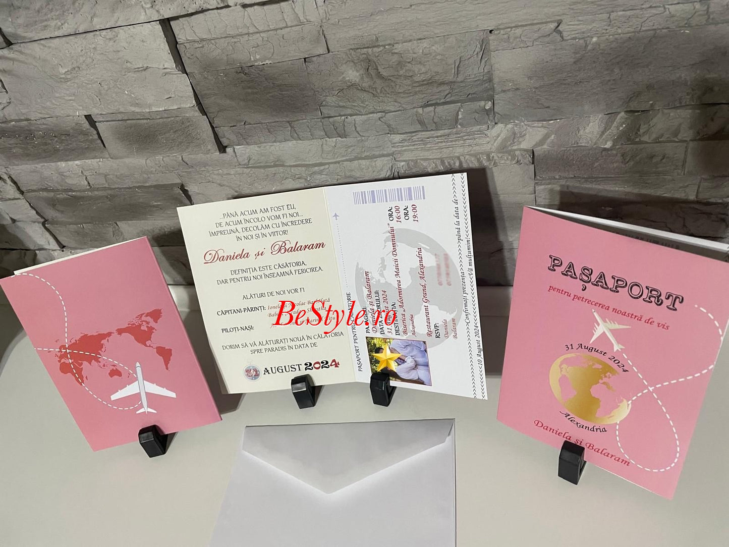 Invitatie nunta BSIN009 - pasaport