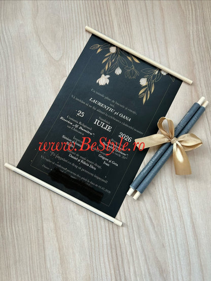 Invitatie nunta BSIN116 - model pergament