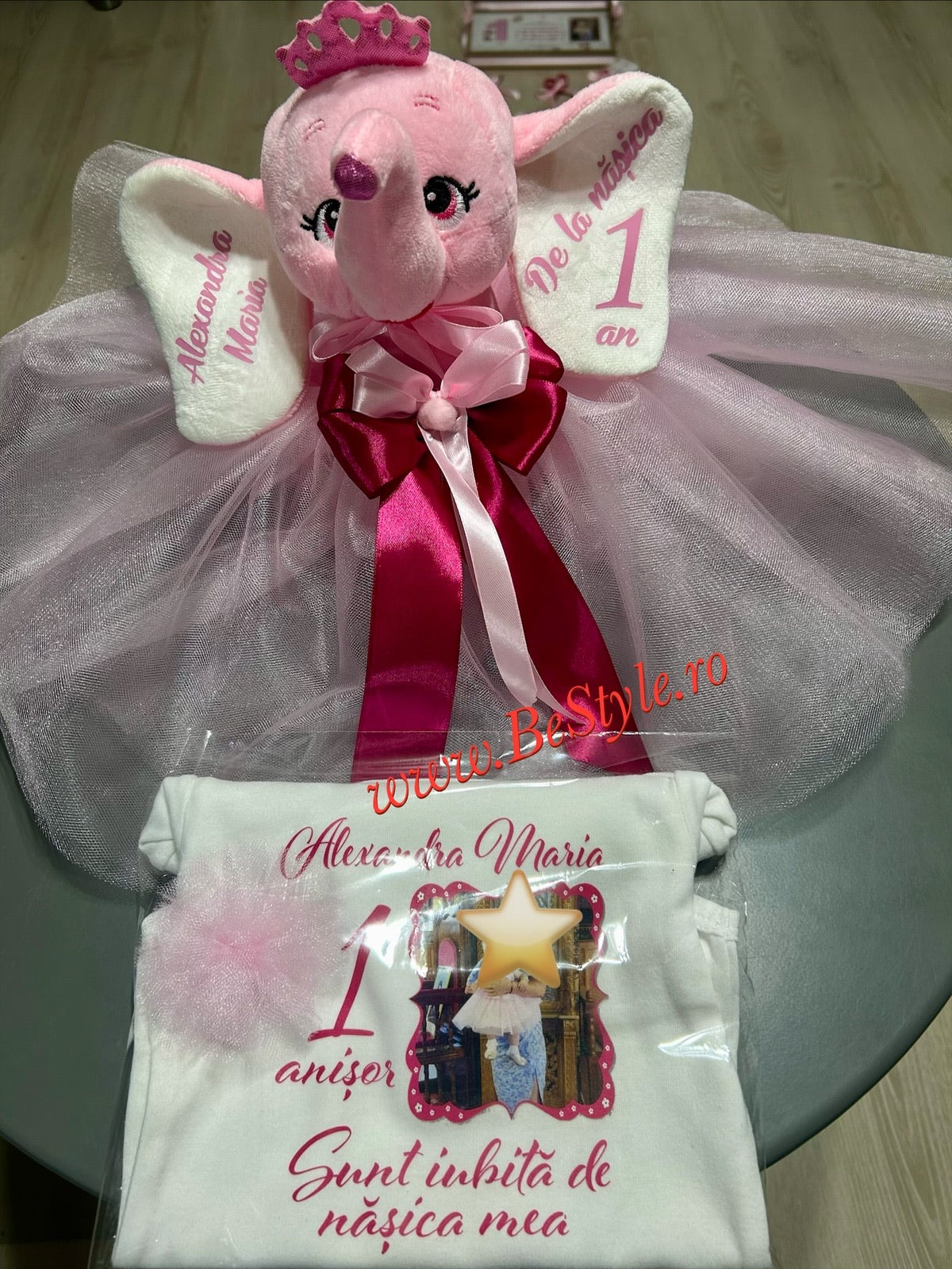 Set mot: body personalizat + tutu + plus personalizat + diadema