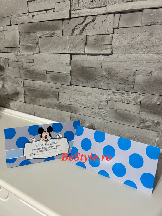 Plic de bani botez BSPB045 - Mickey Mouse
