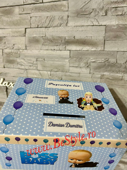 Cutie plicuri de bani botez Baby Boss 01