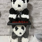 Ursulet Panda din trandafiri de spuma 01
