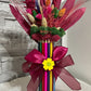 Aranjament din creioane colorate cu flori uscate 02
