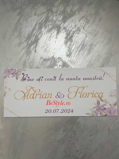 Pancarta Bine ati venit la nunta noastra 01