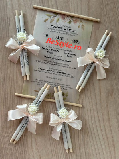 Invitatie nunta BSIN119 - cu trandafir