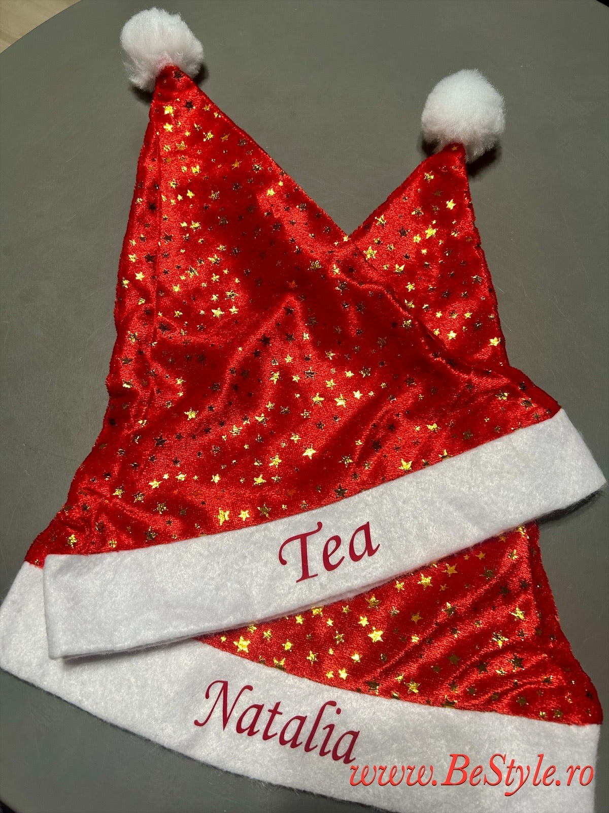 Caciulita de Mos Craciun - personalizată cu nume