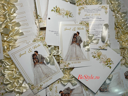 Invitatie nunta BSIN093 cu fundita