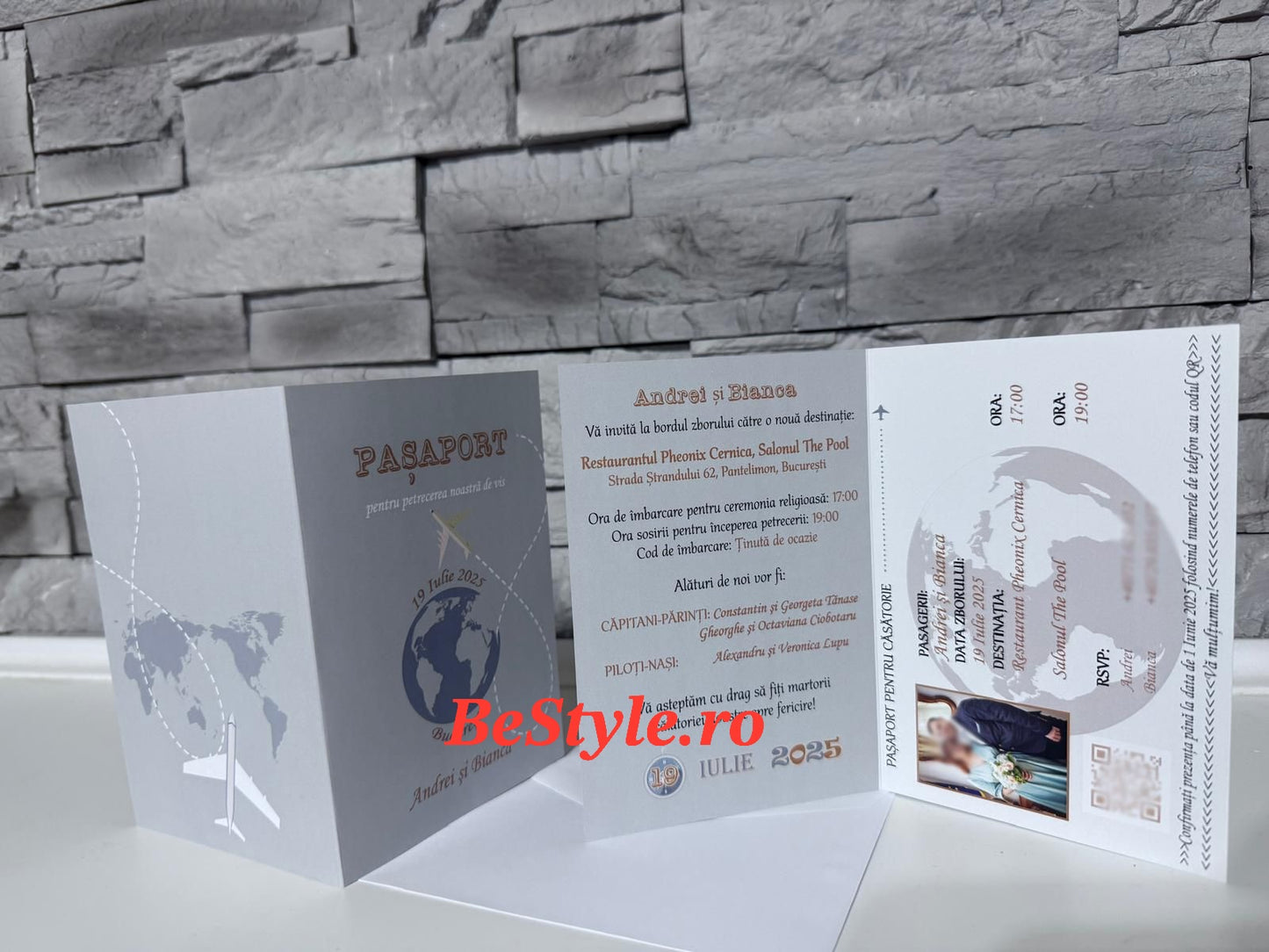 Invitatie nunta BSIN009 - pasaport