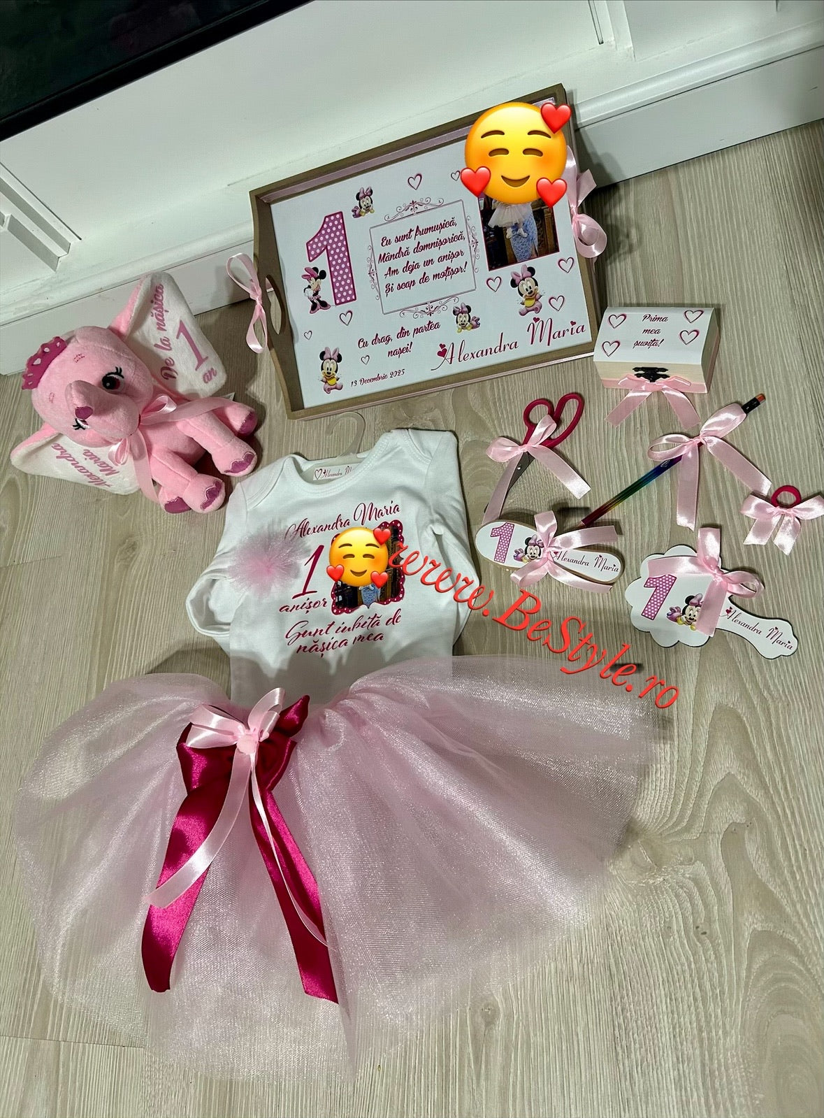 Set tavita mot cu jucarie și compleu personalizat