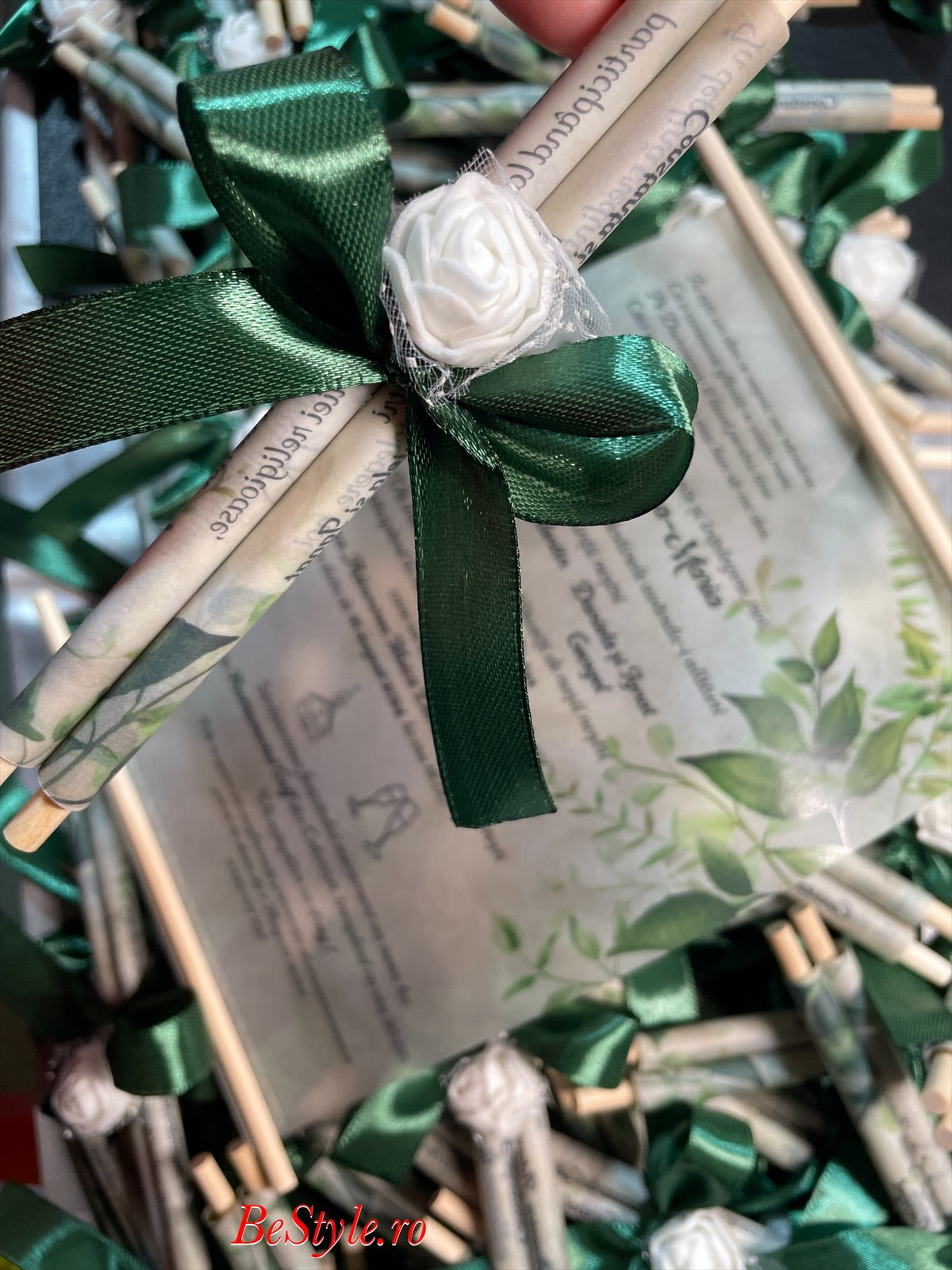 Invitatie nunta BSIN003 cu trandafir