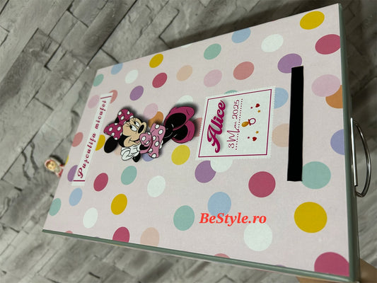 Cutie plicuri de bani botez Minnie Mouse 01