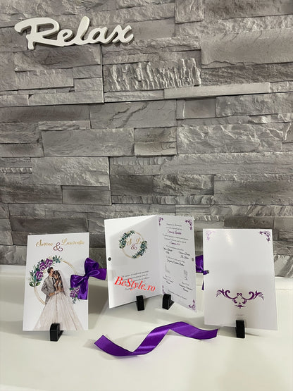Invitatie nunta BSIN023 cu fundita