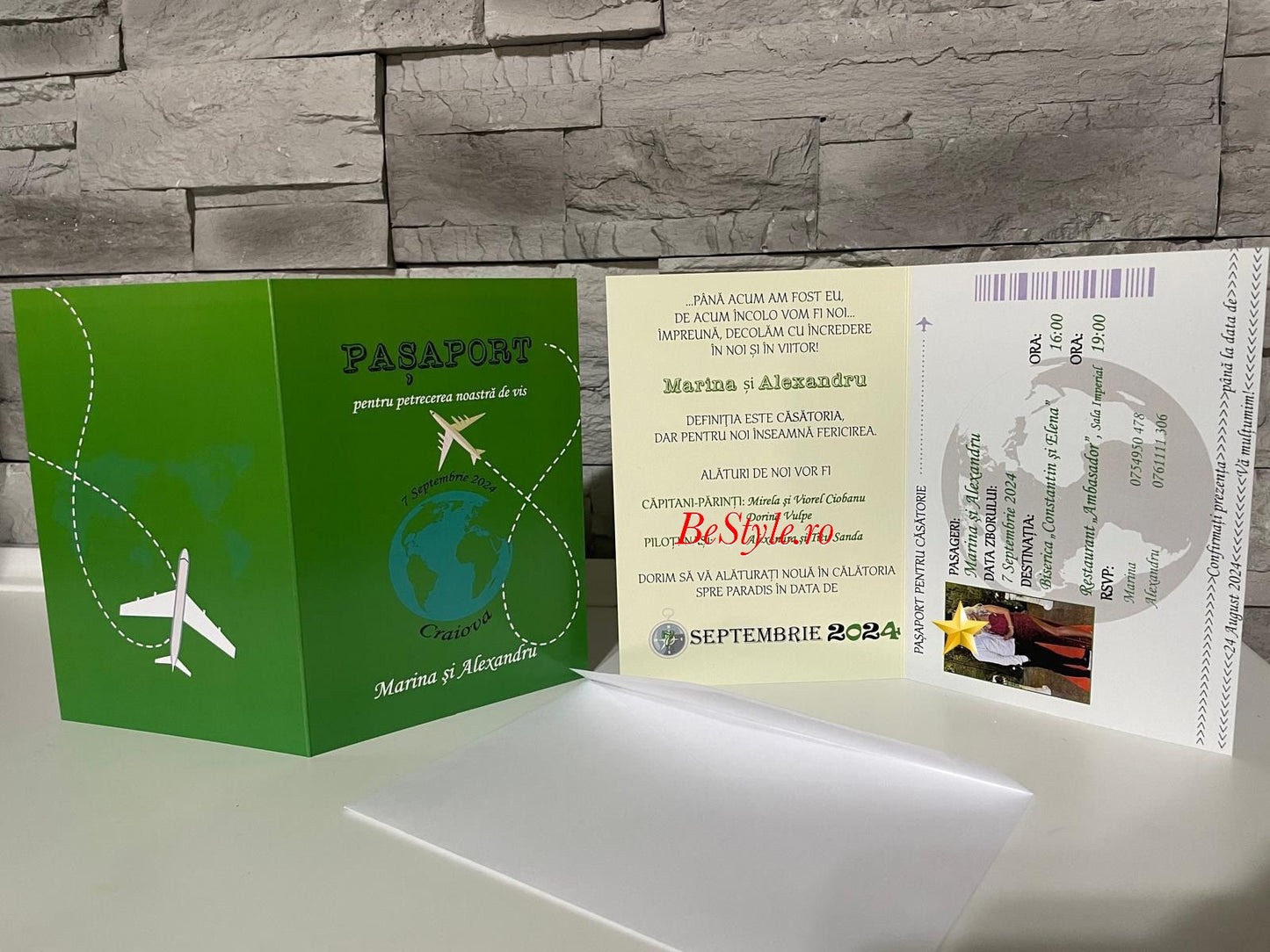 Invitatie nunta BSIN009 - pasaport