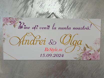 Pancarta Bine ati venit la nunta noastra 01