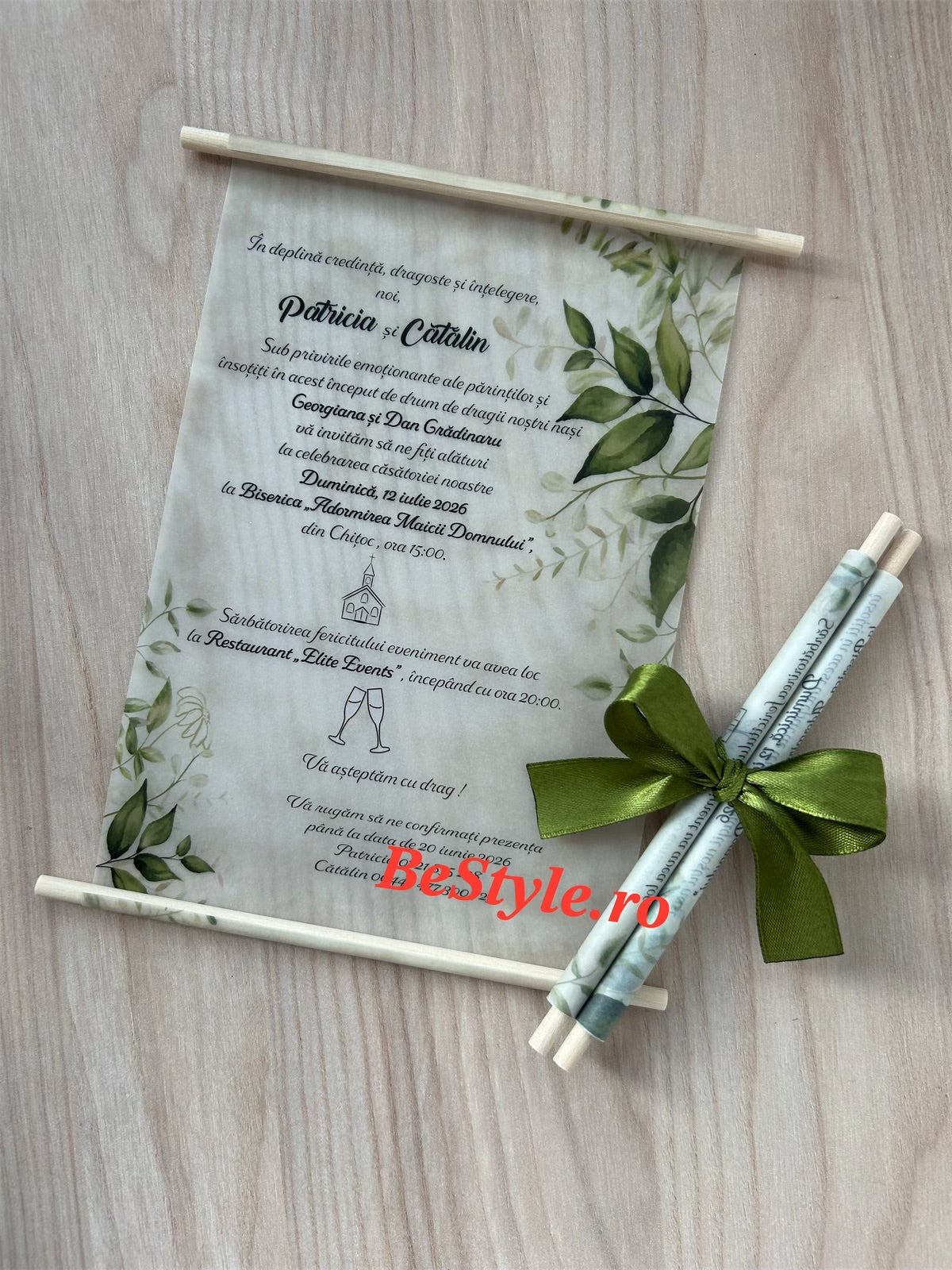 Invitatie nunta BSIN003 - model pergament