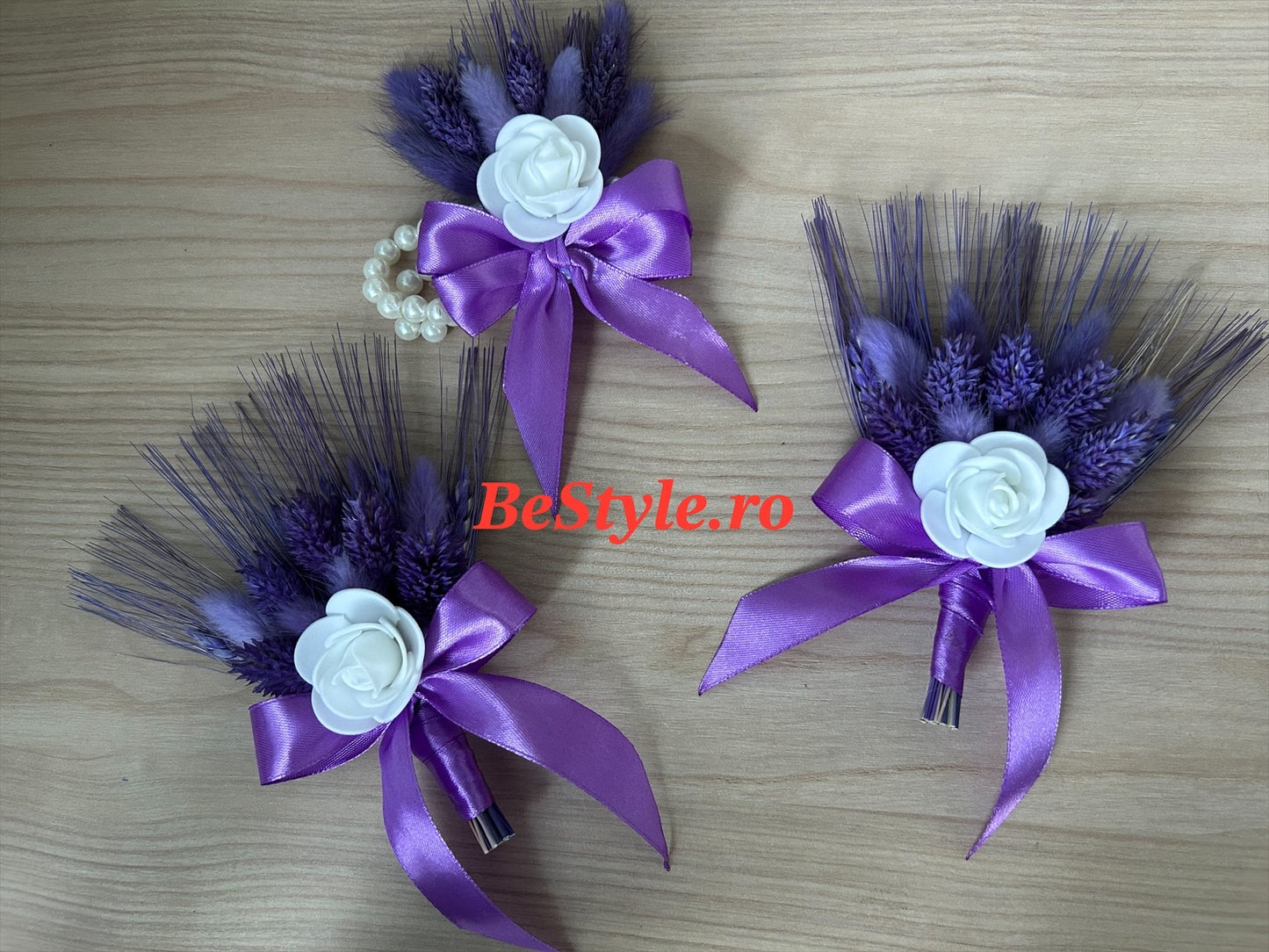 Floare de pus in piept mire, nas, brățară mireasă, nasa 01