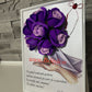 Tablou martisor pentru mama cu buchet din trandafiri de sapun