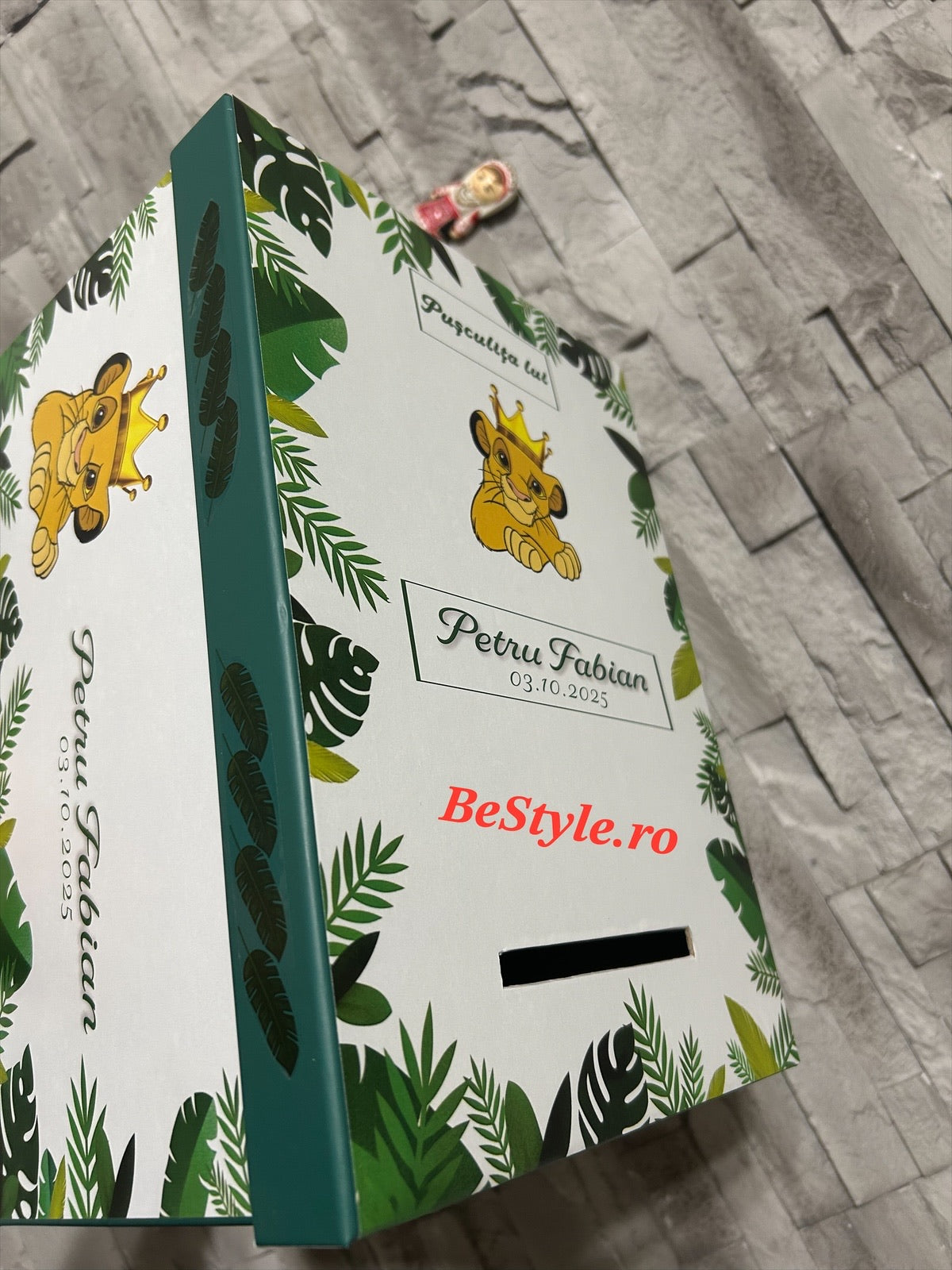 Cutie plicuri de bani botez Simba 01