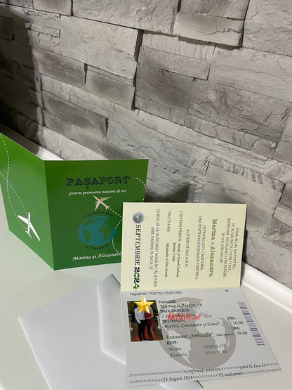 Invitatie nunta BSIN009 - pasaport