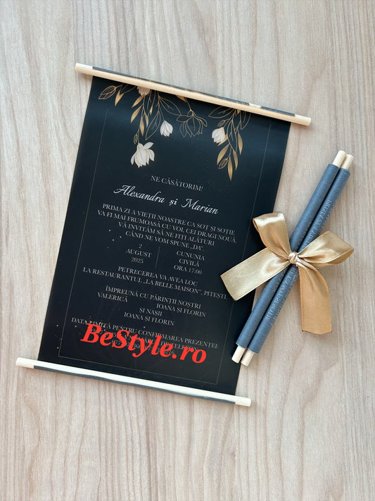 Invitatie nunta BSIN116 - model pergament