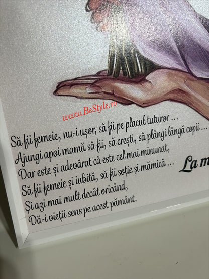 Tablou personalizat cu buchet din licheni A4