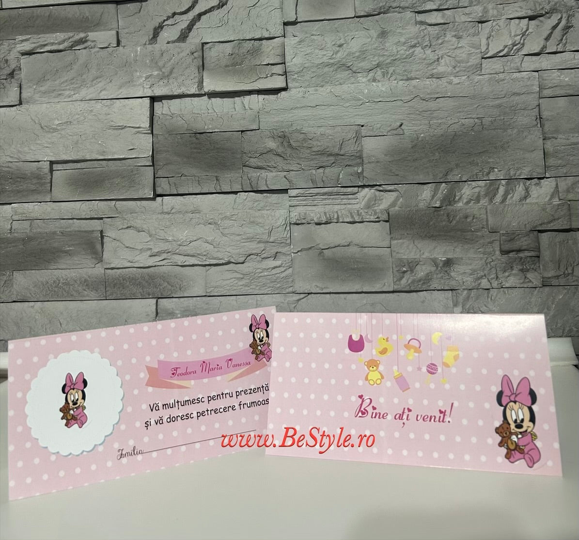Plic de bani botez BSPB064 - Baby Minnie Mouse