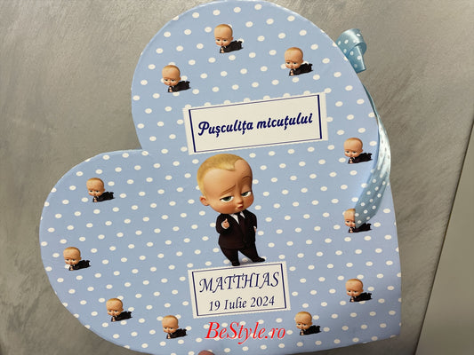 Cutie plicuri de bani botez - inima 02