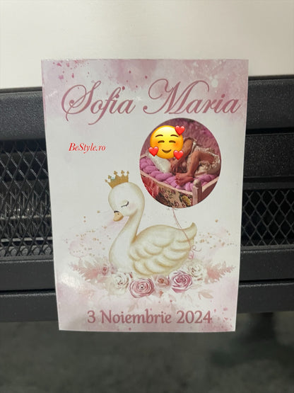 Marturie botez fetita sau gemene - magnet de frigider 13