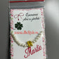 Bratara martisor din perle cu initiala numelui