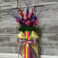 Aranjament din creioane colorate cu flori uscate 04