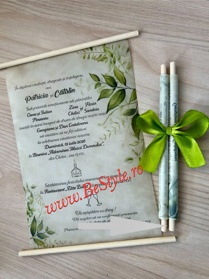 Invitatie nunta BSIN003 - model pergament