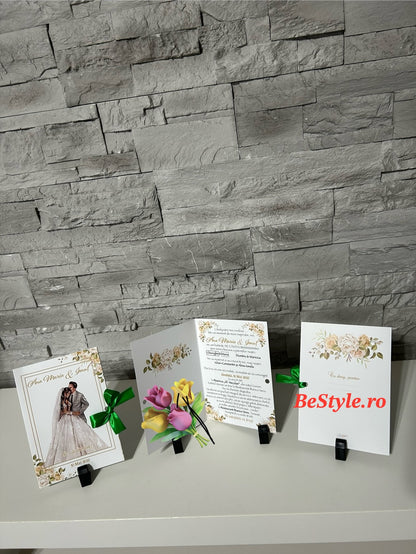 Invitatie nunta BSIN093 cu fundita