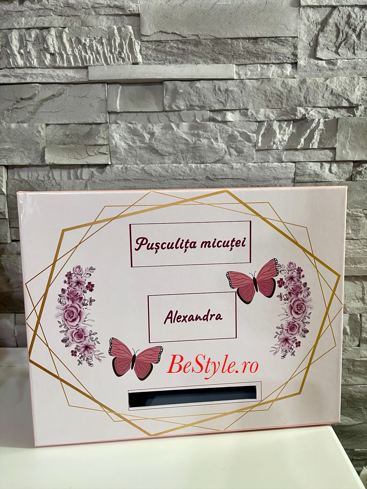 Cutie plicuri de bani botez Fluturas