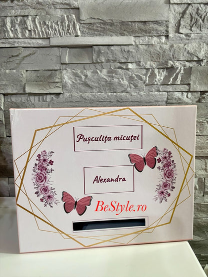 Cutie plicuri de bani botez Fluturas