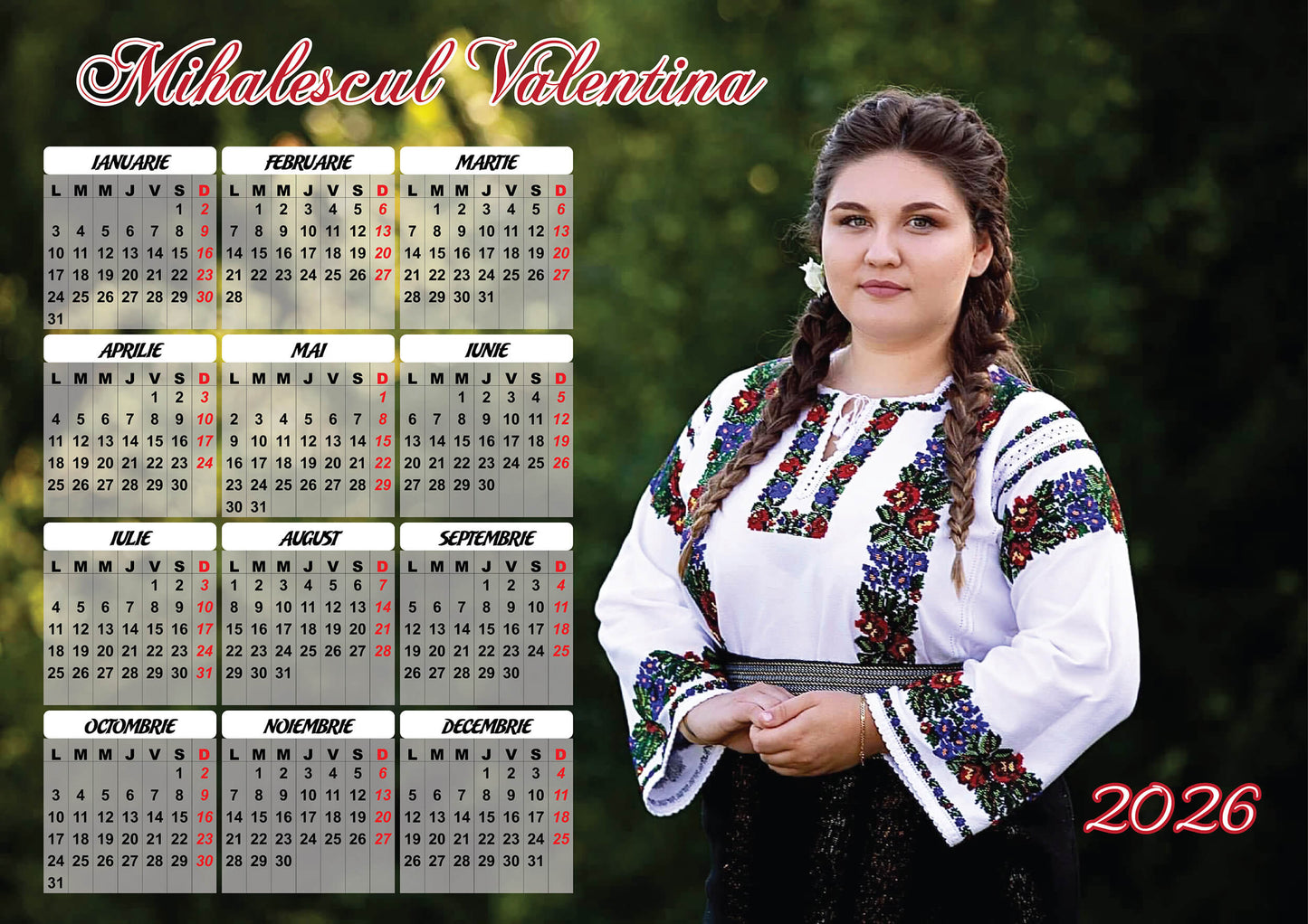 Calendar personalizat de perete 2026 CAL P58