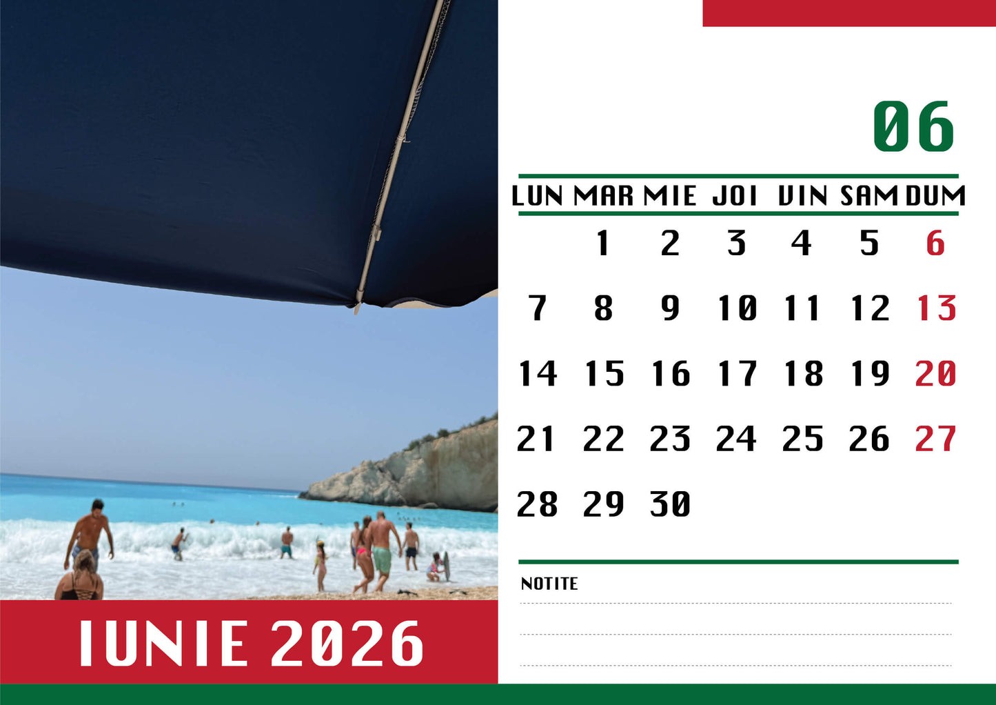 Calendar personalizat de birou 2027 CAL P70