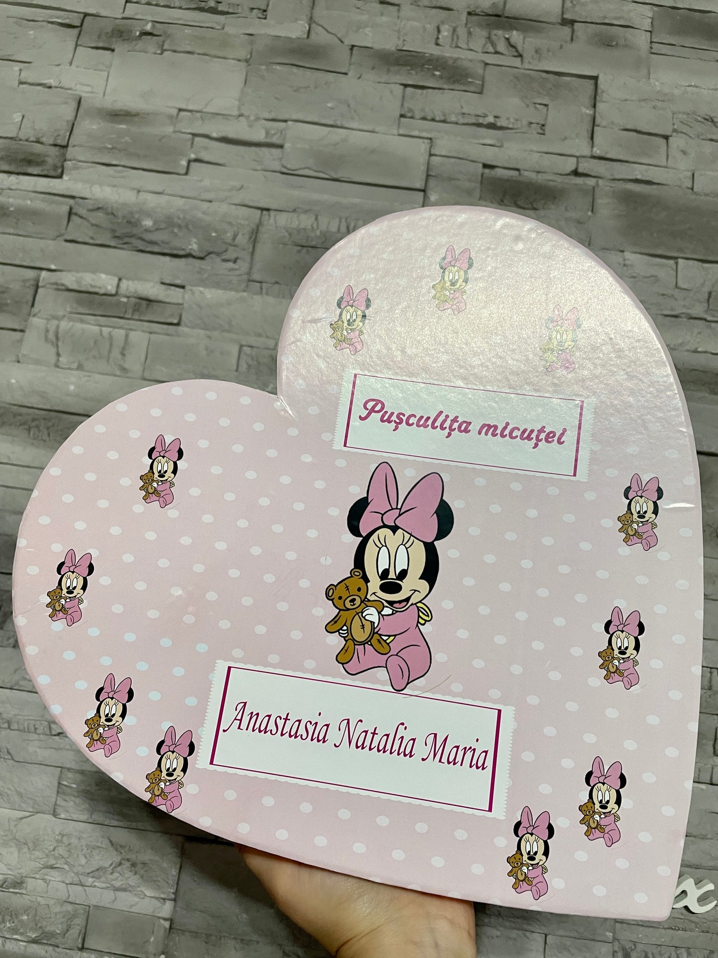 Cutie plicuri de bani botez - inima 01