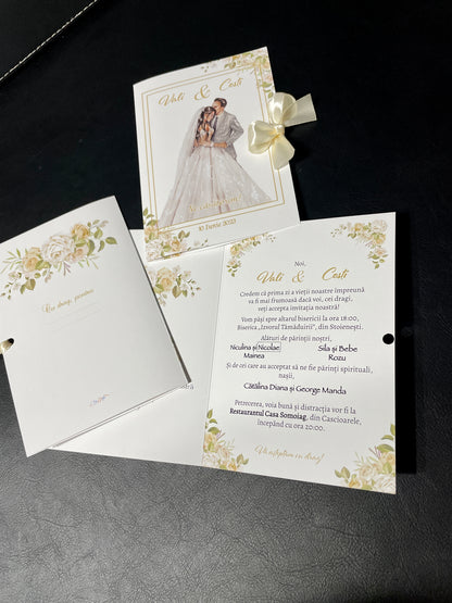 Invitatie nunta BSIN093 cu fundita