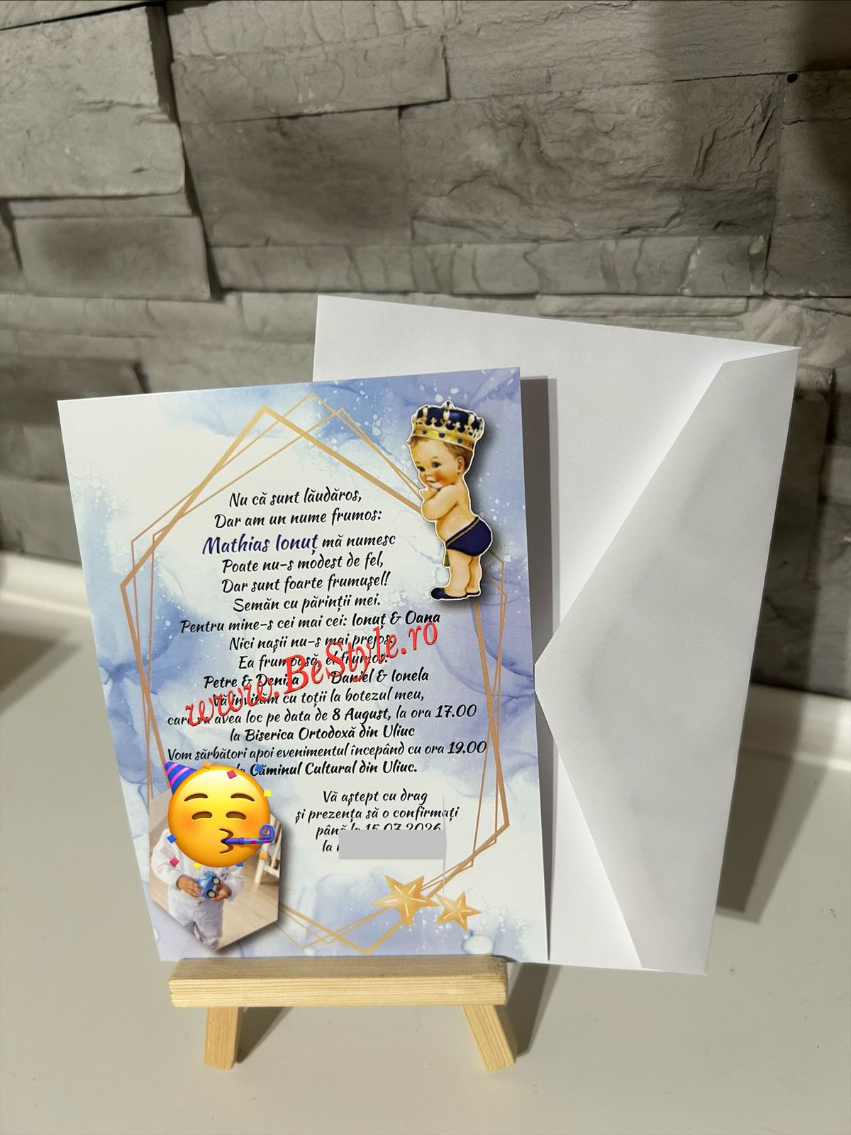 Invitatie botez BSIB053