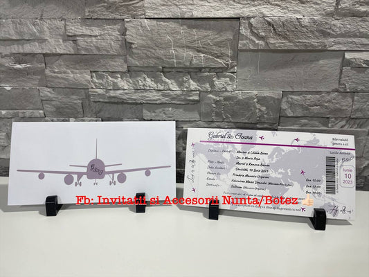 Invitatie nunta BSIN019 cu plic printat