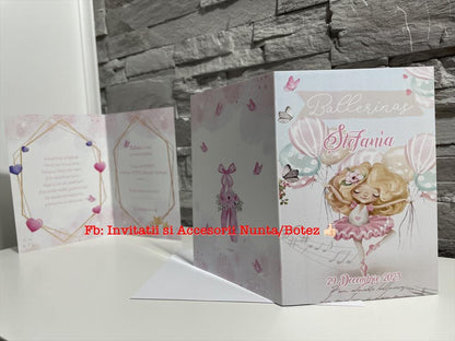 Invitatie botez BSIB034 - Balerina