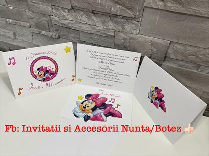 Invitatie botez BSIB027 - Minnie Mouse