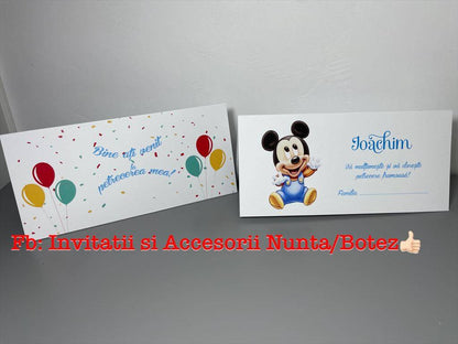 Plic de bani botez BSPB072 - Baby Mickey Mouse