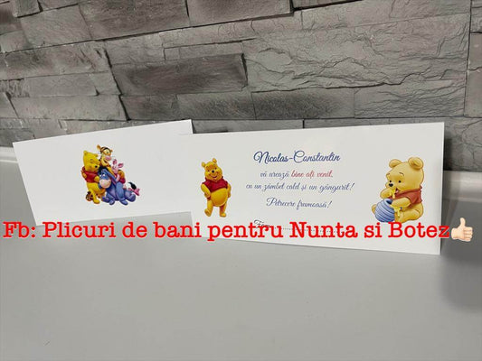 Plic de bani botez BSPB63 Winnie the Pooh