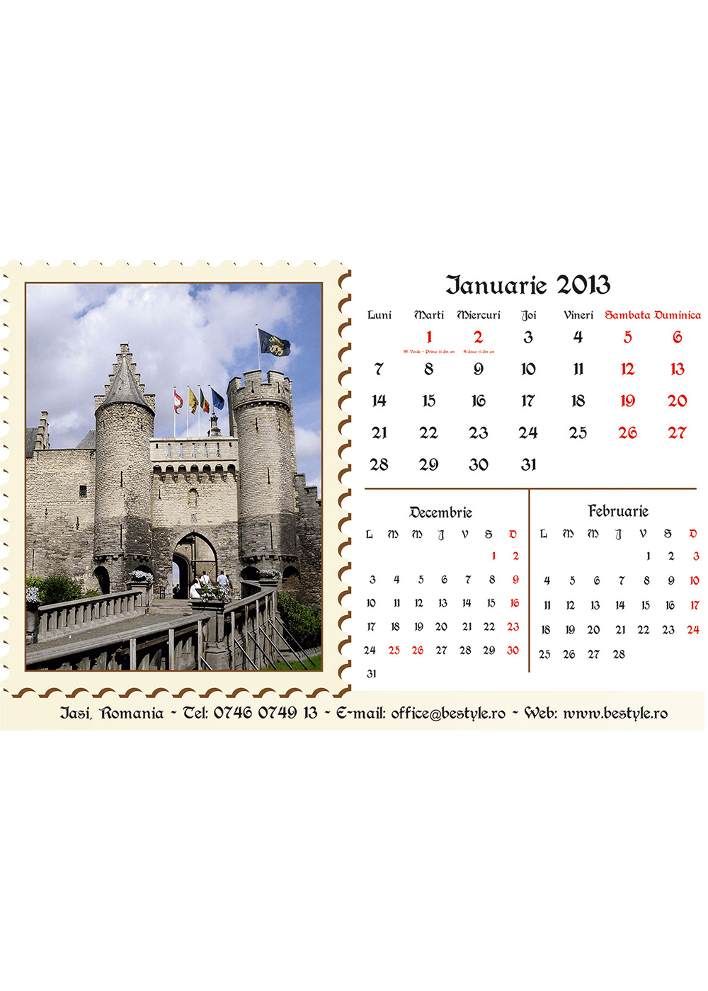 Calendar general de birou 2024 CAL G14 - Castele