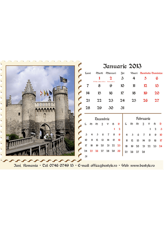 Calendar general de birou 2024 CAL G14 - Castele