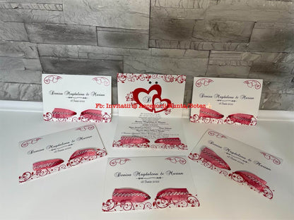 Invitatie nunta BSIN082 cu fundita