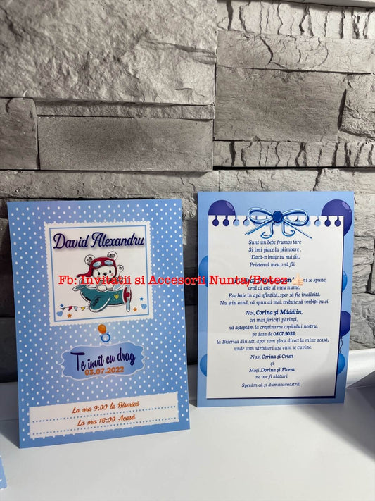 Invitatie botez BSIB020 - avion